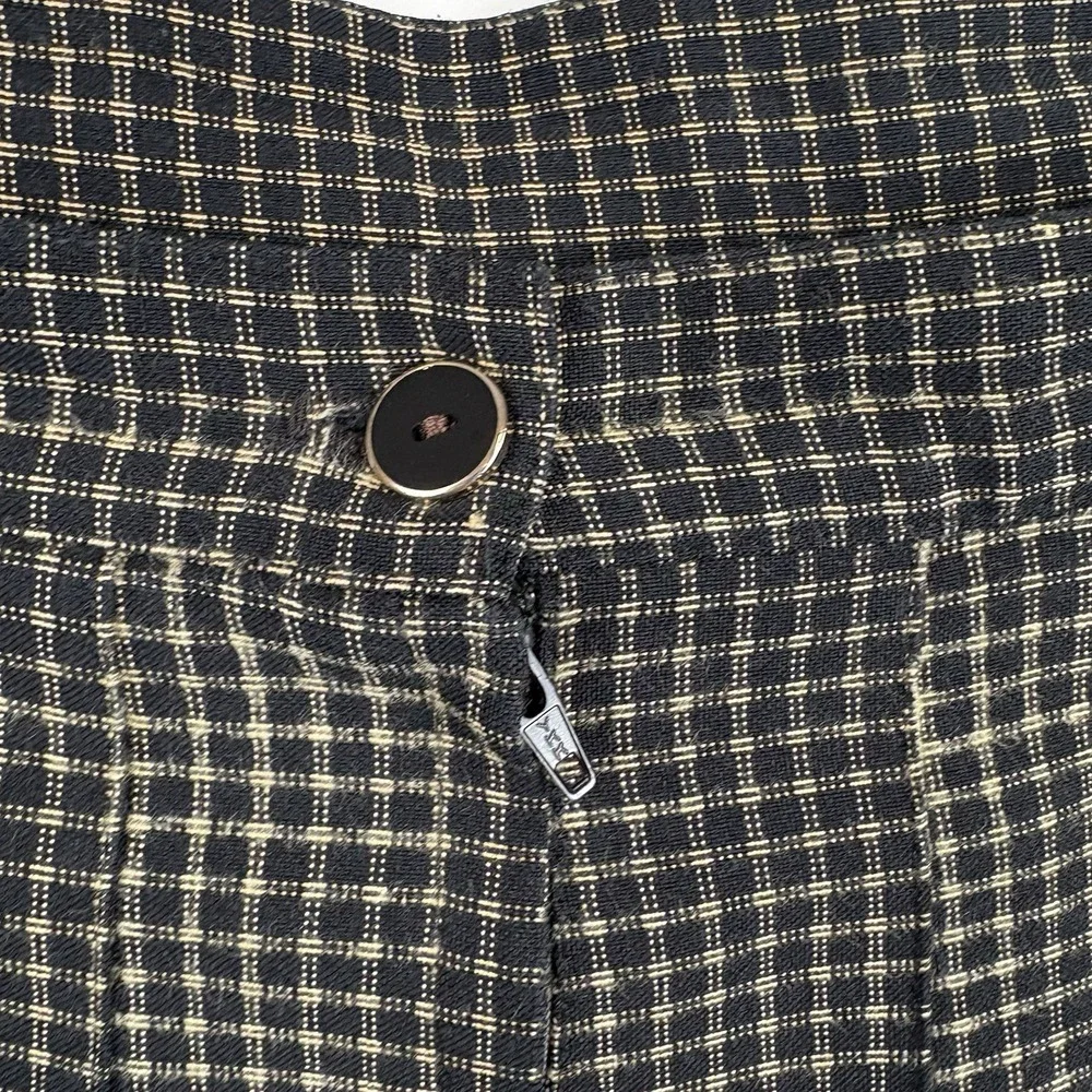 Vintage 90's Tail Black Tan Plaid Pleated Tennis‎ Skirt Size 12
